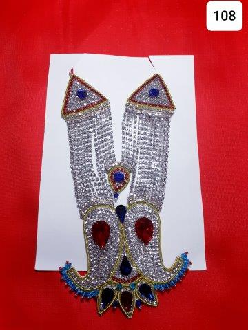 METAL MALA WITH MULTISTONES ROUND PENDAL.