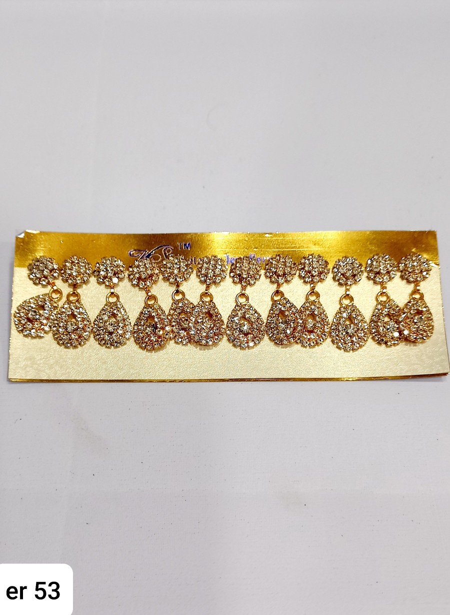 Mukut with multy colour stone and resham thread