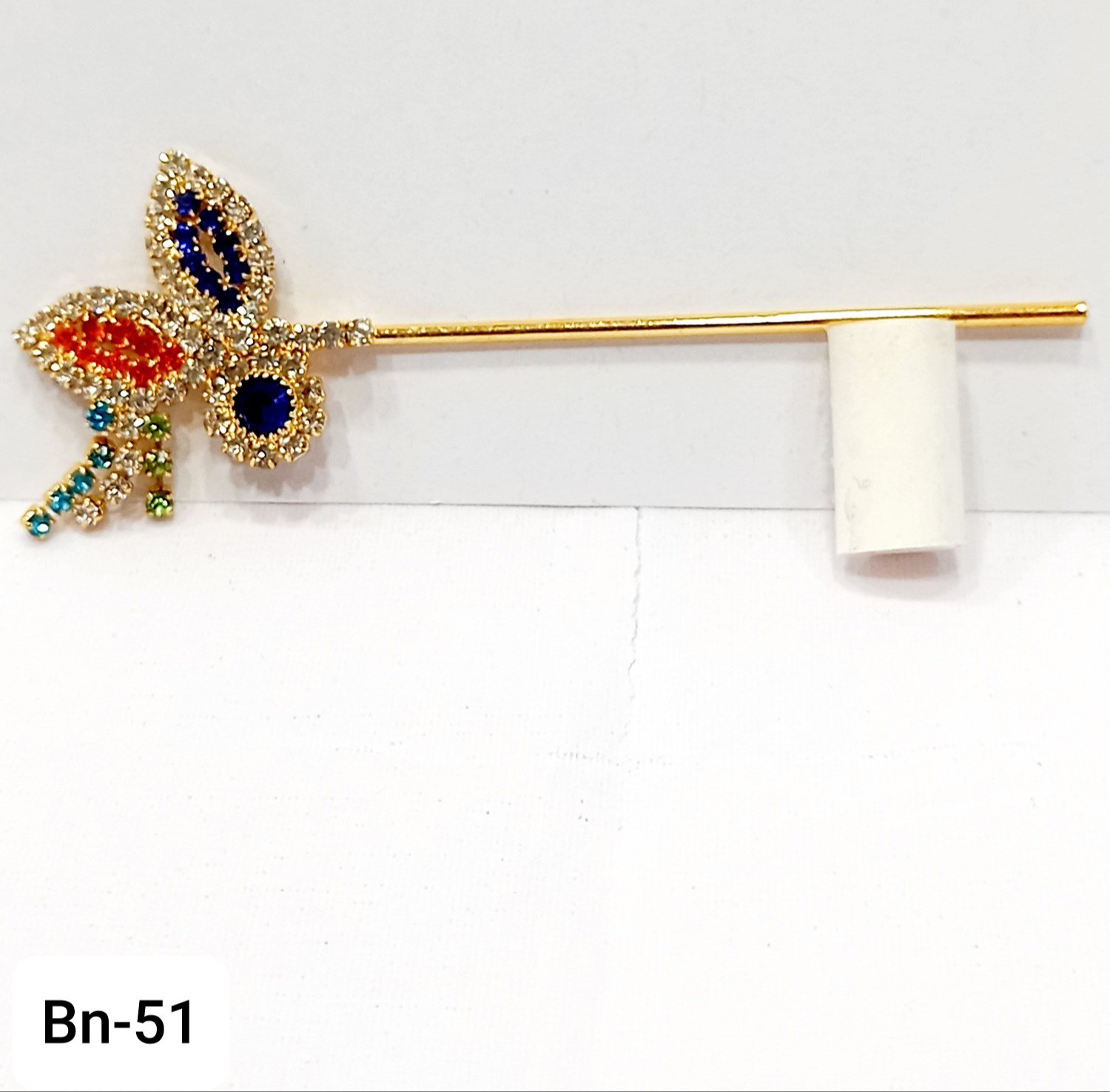 Metal body multi colour stone work Bansuri for Gopal ji