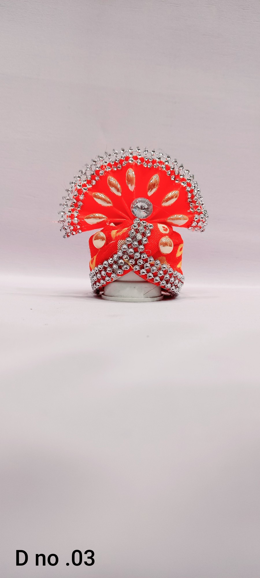 Decorated pagdi with lace,stones and reboli