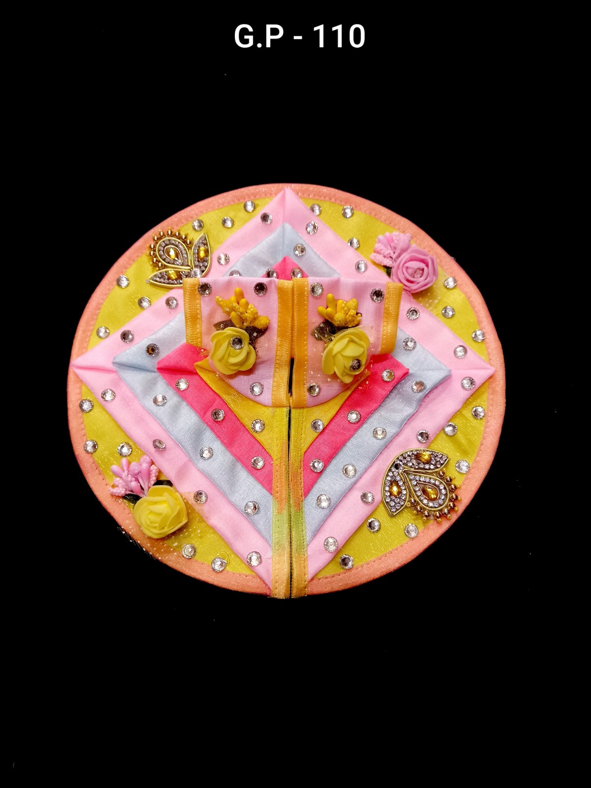 Laddu gopal poshak with stone work